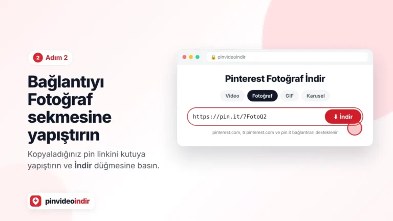 Pinterest fotoğraf bağlantısını Fotoğraf sekmesine yapıştırma