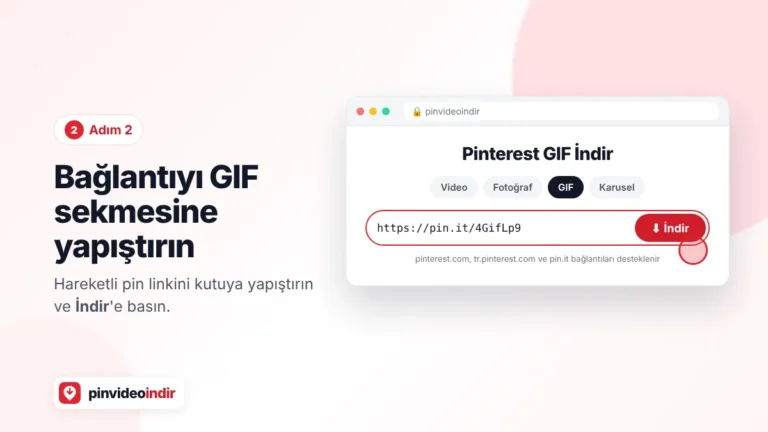 Pinterest GIF bağlantısını GIF sekmesine yapıştırma