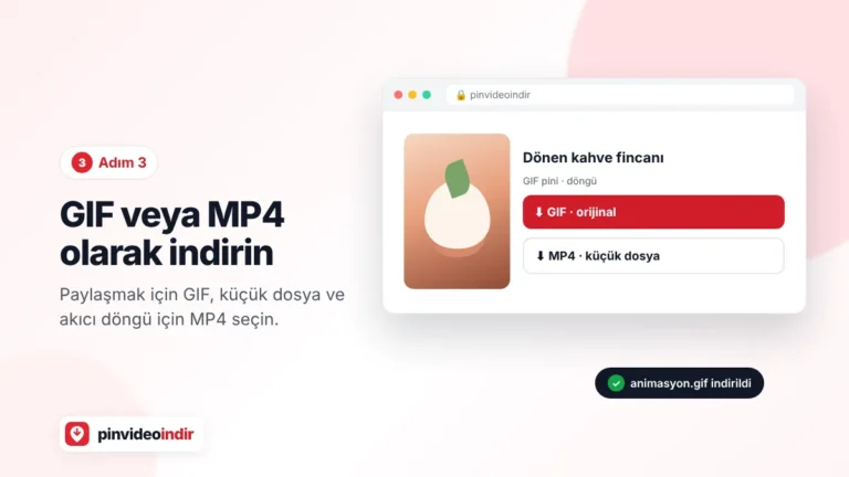 Pinterest GIF dosyasını GIF veya MP4 olarak indirme