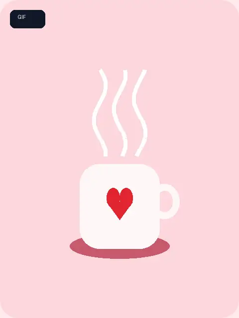 Pinterest GIF örneği: hareketli kahve fincanı animasyonu