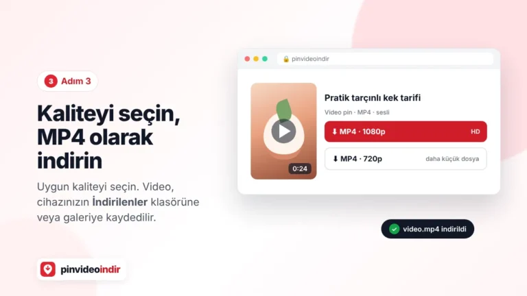Pinterest videosunu MP4 olarak indirme seçenekleri